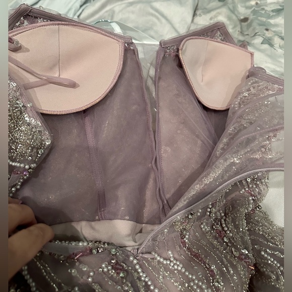 Women’s beaded evening gown light purple size 18 - Picture 9 of 9